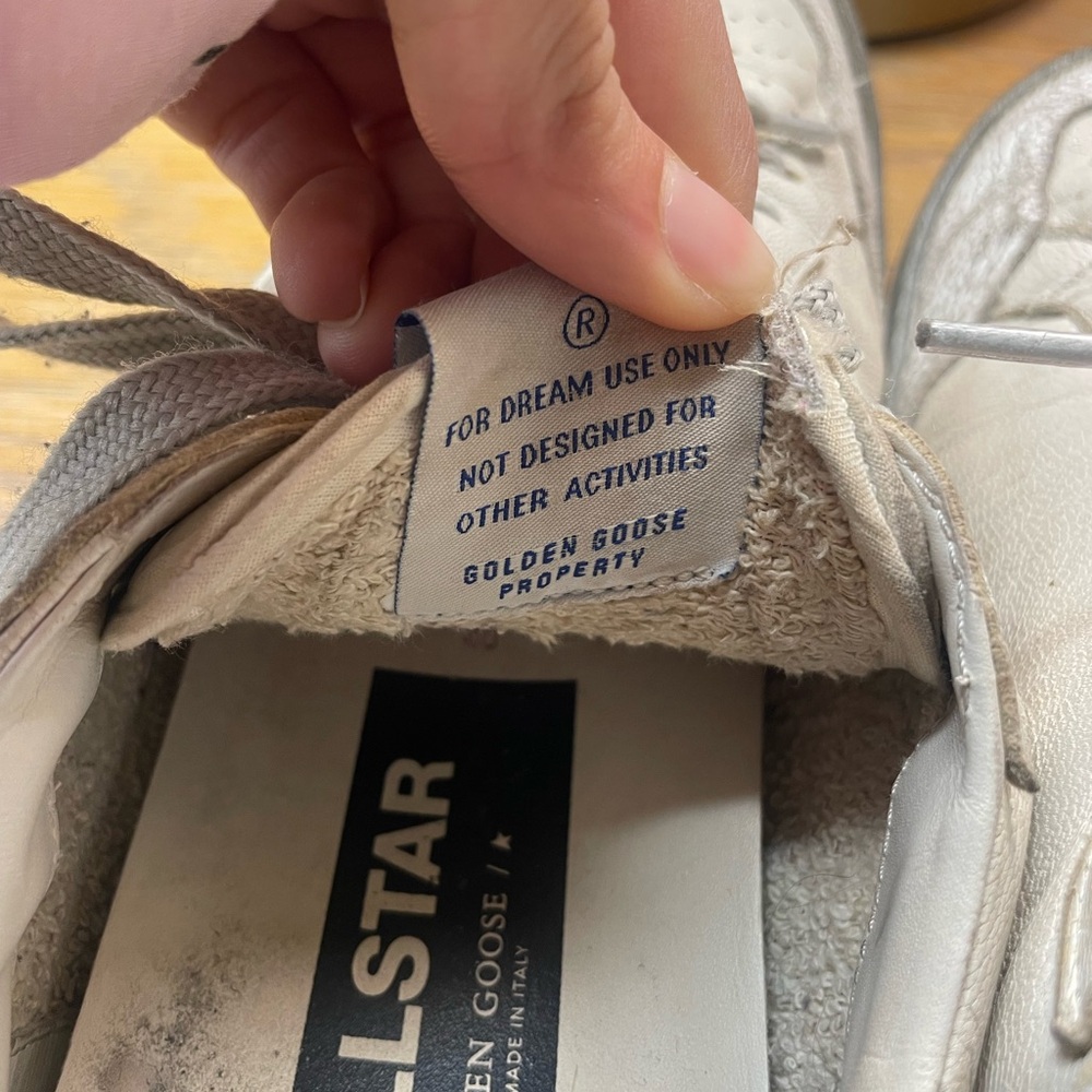 Golden Goose Women's White and Silver Star Sneakers - Picture 5 of 6